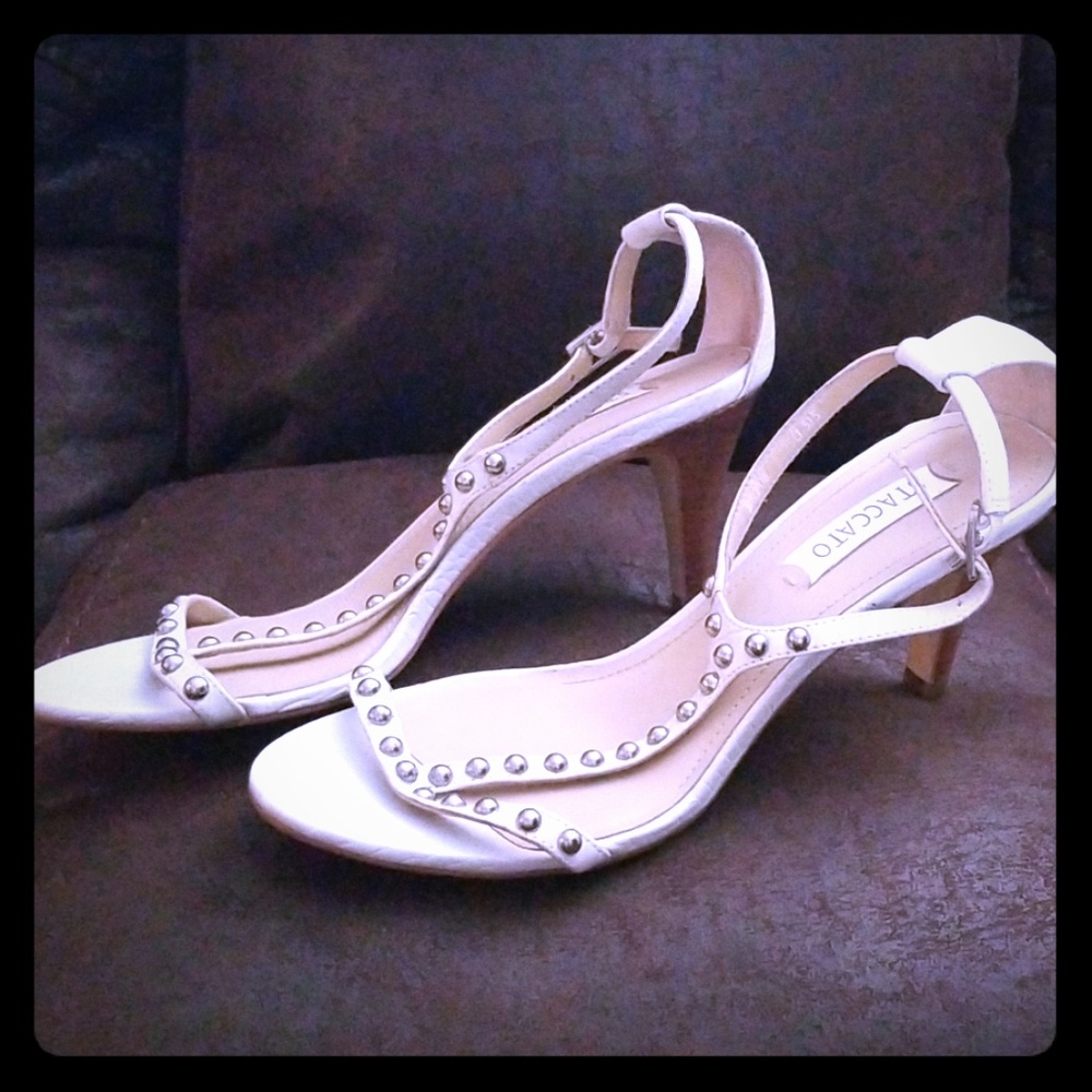 SOLD! White studded sandal